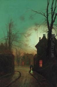 Figures On The Corner Of A Moonlit Street; And Figures On A Moonlitlane by Wilfred Jenkins