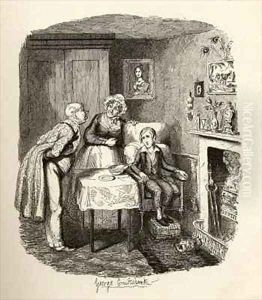 Oliver recovering from the fever by George Cruikshank I