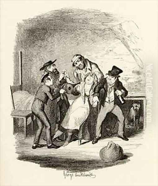 Mr Fagin and his pupil recovering Nancy - view 1