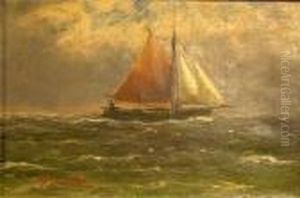 Segelboot Auf Bewegtem Meer