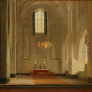 Kirke Interior Fra Mariekirken by Karl Jensen