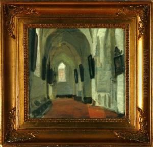 Interior From Maria Church In Elsinore, Denmark by Karl Jensen