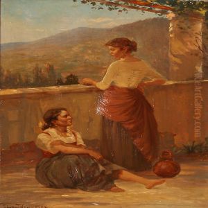 Two Italian Women At A Pergola