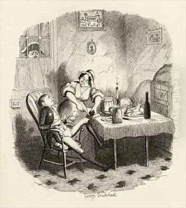 Mr Claypole as he appeared when his master was out by George Cruikshank I