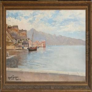 Italian Scenery From Artificial Harbour At The Island Elba, Italy