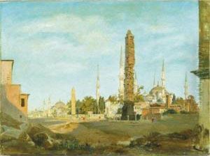 The Brazen Column And Egyptian Obelisk, The Blue Mosque And Haghia Sophia Beyond by Harald Jerichau