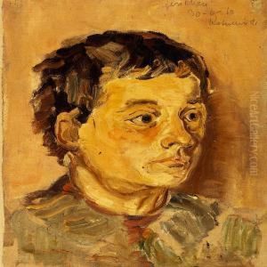 Portrait Of A Young Boy by Jens Adolf Emil Jerichau