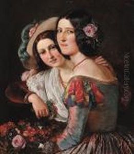 Two Italian Girls In Colourful Dresses