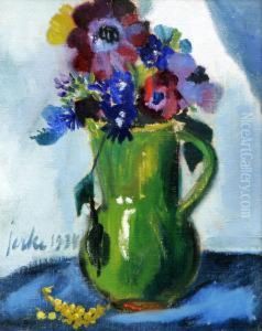 Blomsterstilleben by Erik Jerken