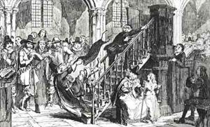 Reverend Holdenough during a Service
