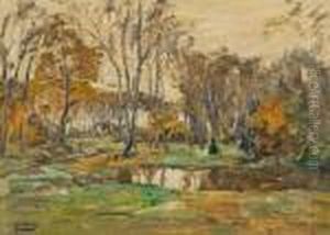 Der Waldweiher by August Jernberg
