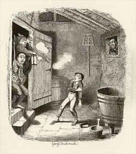 The Burglary from The Adventures of Oliver Twist by George Cruikshank I