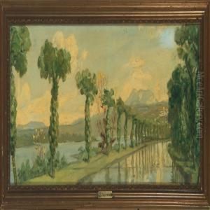 Scenery From The Mediterraenean by August Andreas Jerndorff