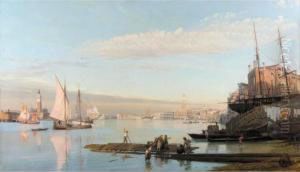 The Approach To The Grand Canal, Venice by August Andreas Jerndorff