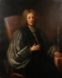 Portrait Of A Seated Cleric by Charles Jervas