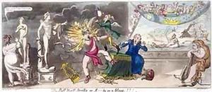 The Pall Mall Apollo or R ty in a blaze by George Cruikshank I
