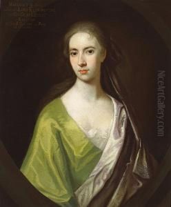 A Portrait Of Margaret Elphinstone, Half-length, In A Green Gown And Lavender Cape A Portrait Of Margaret Elphinstone, Half-length, In A Green Gown And Lavender Cape