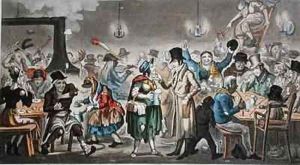 Tom and Jerry Masquerading It Among the Cadgers in the Back Slums in the Holy Land 2 by George Cruikshank I