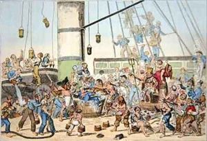 Crossing the Line by George Cruikshank I