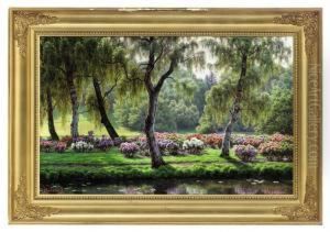 Hydrangeas Along A Riverbank by Henrik Gamst Jespersen
