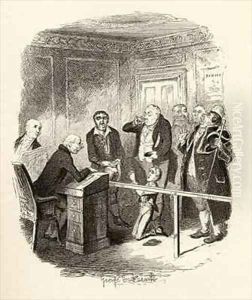 Oliver escapes being bound apprentice to the sweep by George Cruikshank I
