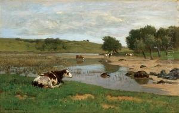 Cows Watering - view 1