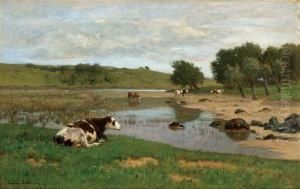 Cows Watering by Eugene Jettel