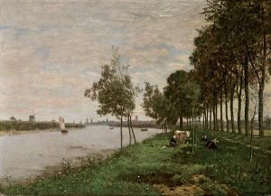 Hollandische Flusslandschaft by Eugene Jettel