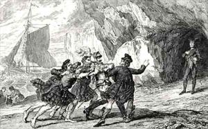 Captain Dalgetty at Ardenvohr by George Cruikshank I