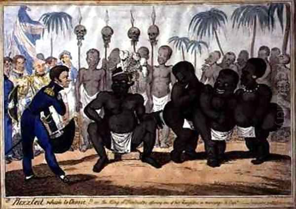 Puzzled Which to Choose or The King of Tombuctoo Offering one of his Daughters in Marriage to Captain - view 1
