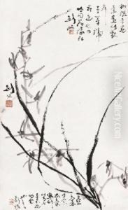 Orchids by Gao Jianfu