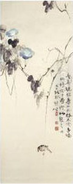 Morning Glory And Bird - view 1
