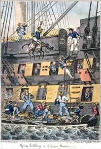 Flying Artillery or A Horse Marine by George Cruikshank I
