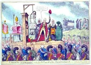 Liberty Suspended With the Bulwark of Constitution Pub J Sidebotham by George Cruikshank I