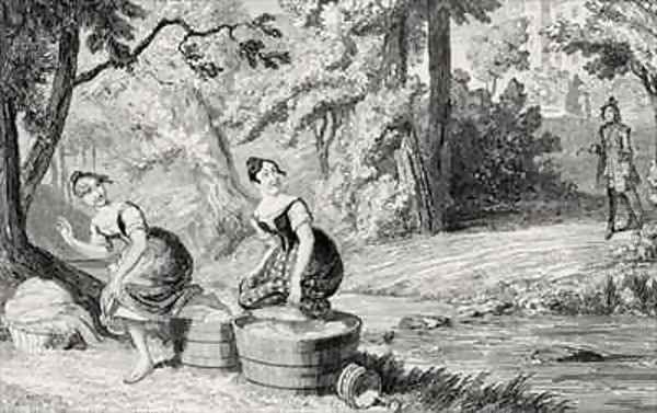 Washerwomen disturbed by Waverley - view 1