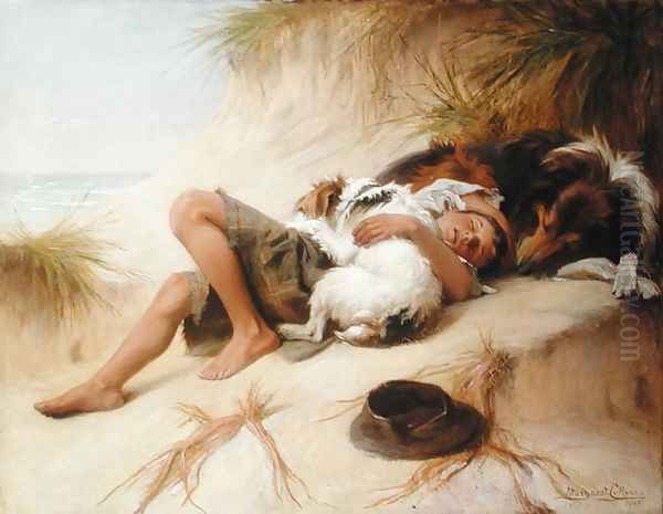Young Boy Asleep with Dogs, 1905 - view 1