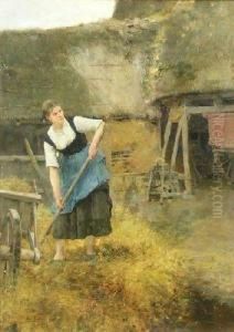 Woman Haying by Luis Jimenez Y Aranda