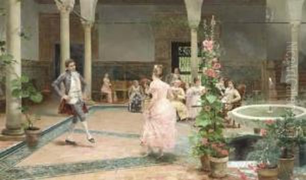 The Dancing Lesson by Luis Jimenez Y Aranda