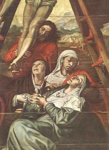 Descent from the Cross (detail) by Pedro de Campana