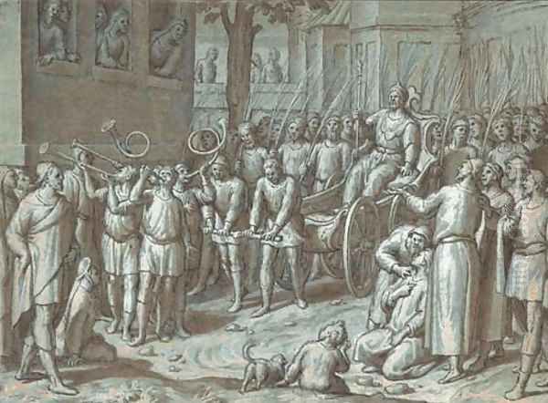 The triumph of a ruler in the streets of a city - view 1