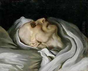 Study of a Head of a Corpse by Charles Emile Callande de Champmartin