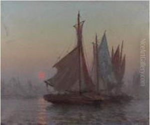 Lever De Lune (la Rochelle) by Paul C.F. Jobert