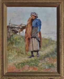 A Staithes Fishergirl by Robert Jobling