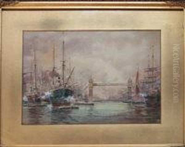 A View On The River Tyne At North Shields With Hms Wellesley - view 1