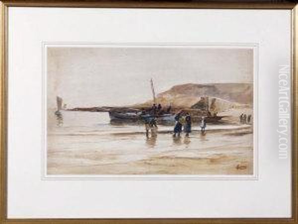 Unloading The Catch At Cullercoats Bay - view 1