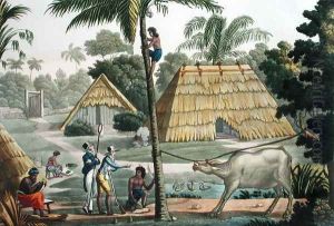 Naturalists question natives near Kupang, Timor, plate 7 from 'Le Costume Ancien et Moderne'