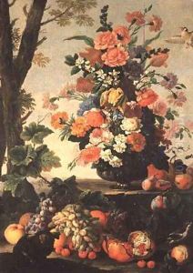 Flower Piece by Michele Pace Del (Michelangelo di) Campidoglio