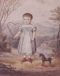Girl with a Toy Horse by John Gadsby Chapman