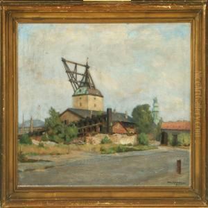 Scenery From The Harbour Of Copenhagen by Axel Johansen