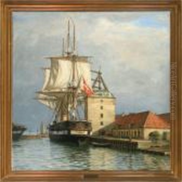 The Frigate Jylland In Copenhagen Harbor - view 1